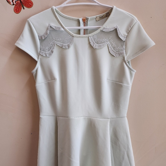 Mint wintry dress -medium - Picture 4 of 8